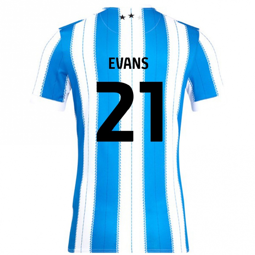 Enfant Football Maillot Antony Evans #21 Bleu Blanc Tenues Domicile 2024/25