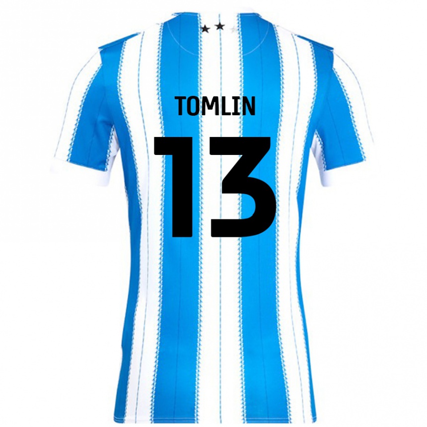 Enfant Football Maillot Phoebe Tomlin #13 Bleu Blanc Tenues Domicile 2024/25