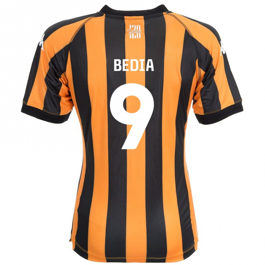 Enfant Football Maillot Chris Bedia #9 Noir Ambre Tenues Domicile 2024/25