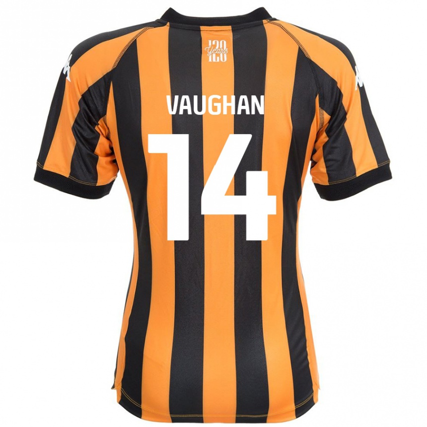 Enfant Football Maillot Harry Vaughan #14 Noir Ambre Tenues Domicile 2024/25