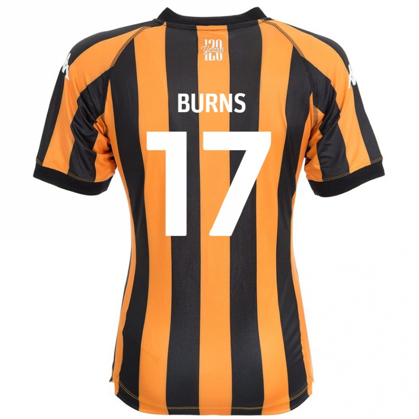 Enfant Football Maillot Finley Burns #17 Noir Ambre Tenues Domicile 2024/25