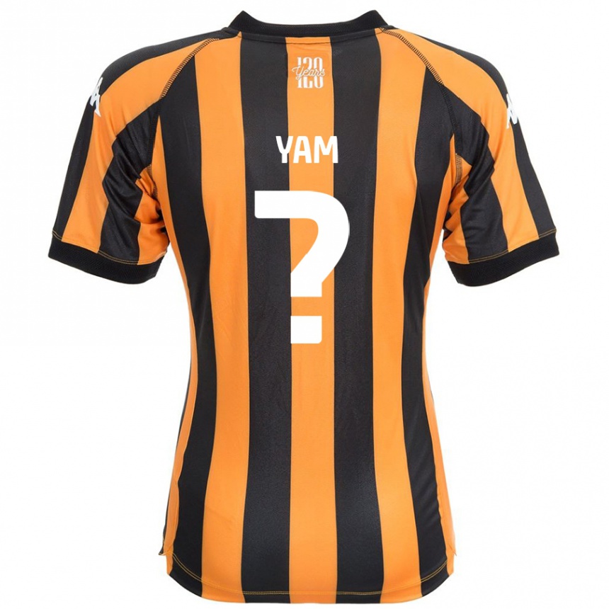 Enfant Football Maillot Callum Yam #0 Noir Ambre Tenues Domicile 2024/25