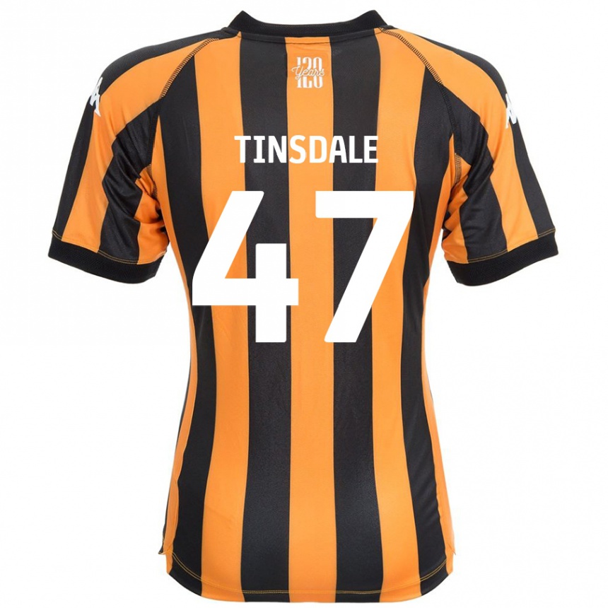 Enfant Football Maillot Nathan Tinsdale #47 Noir Ambre Tenues Domicile 2024/25