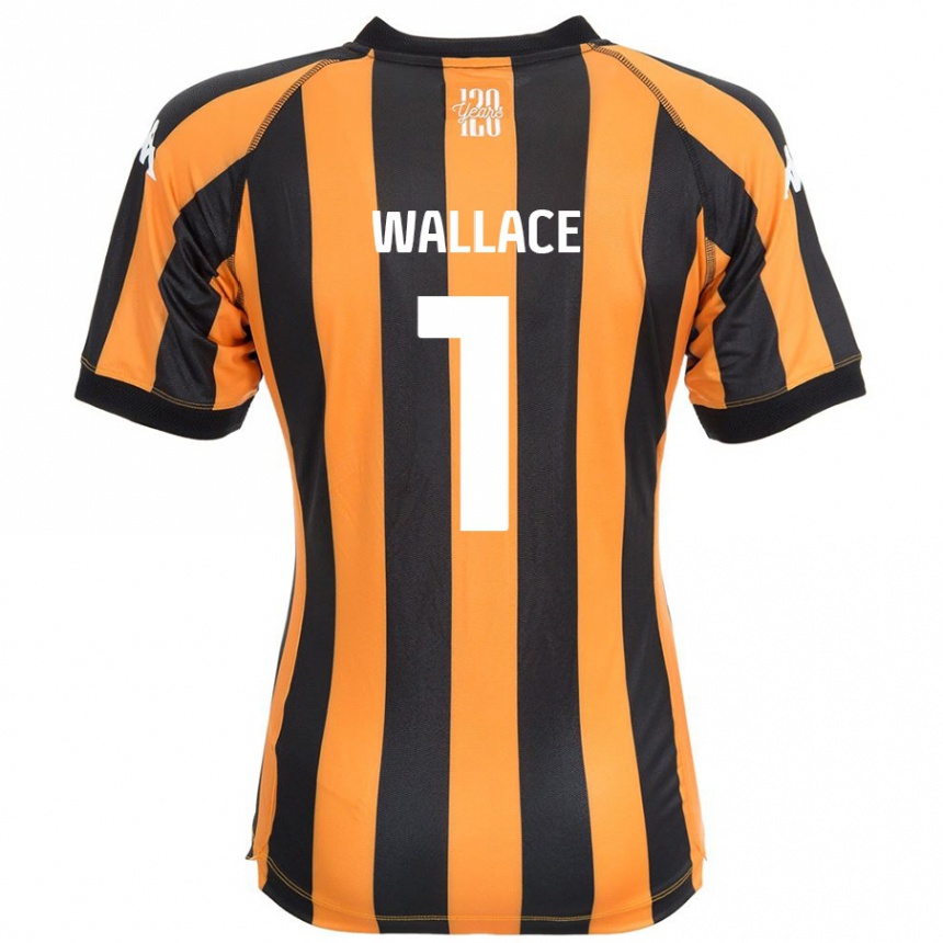 Enfant Football Maillot Abbi Wallace #1 Noir Ambre Tenues Domicile 2024/25