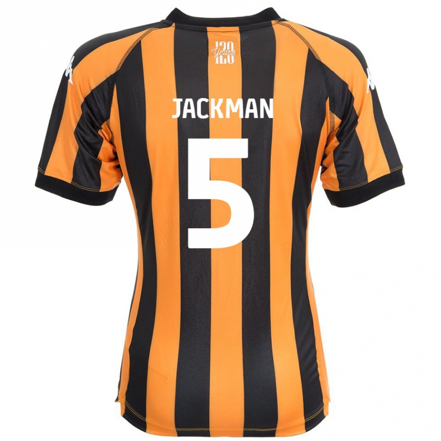 Enfant Football Maillot Ellice Jackman #5 Noir Ambre Tenues Domicile 2024/25