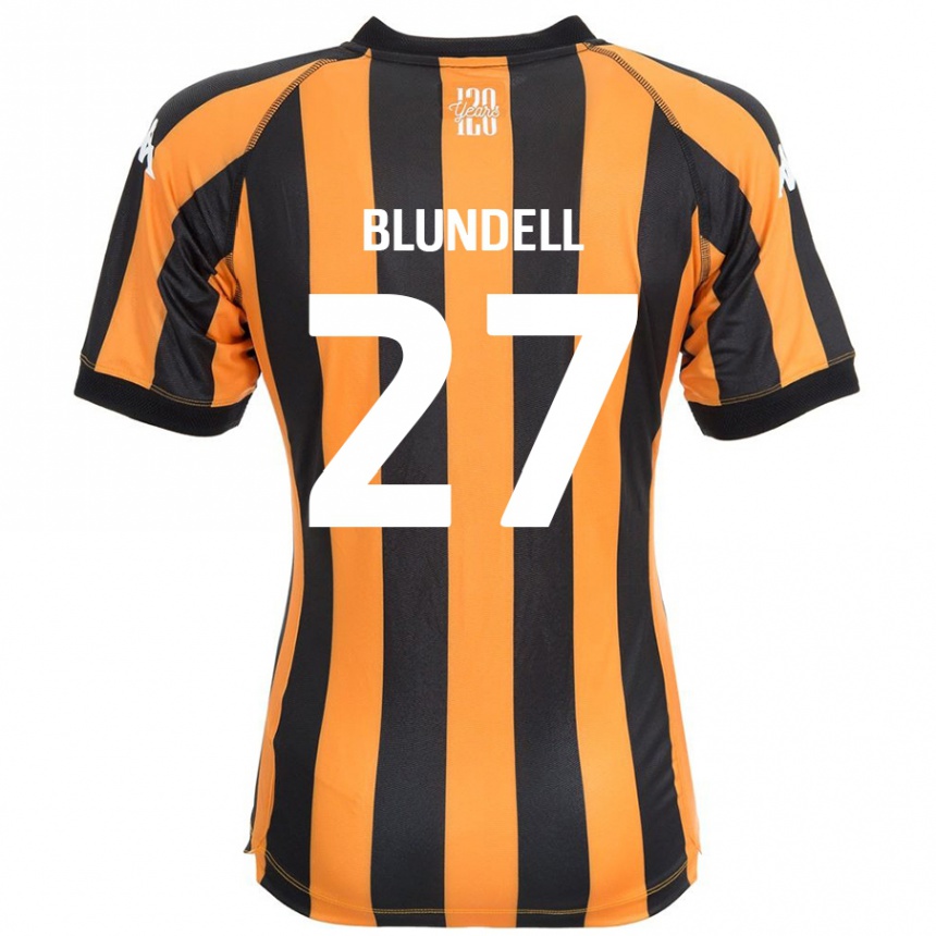 Enfant Football Maillot Maddie Blundell #27 Noir Ambre Tenues Domicile 2024/25