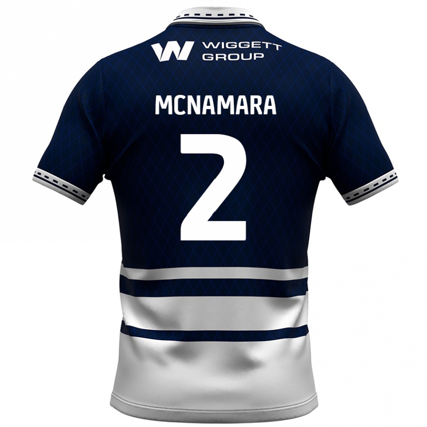 Enfant Football Maillot Danny Mcnamara #2 Bleu Marine Blanc Tenues Domicile 2024/25