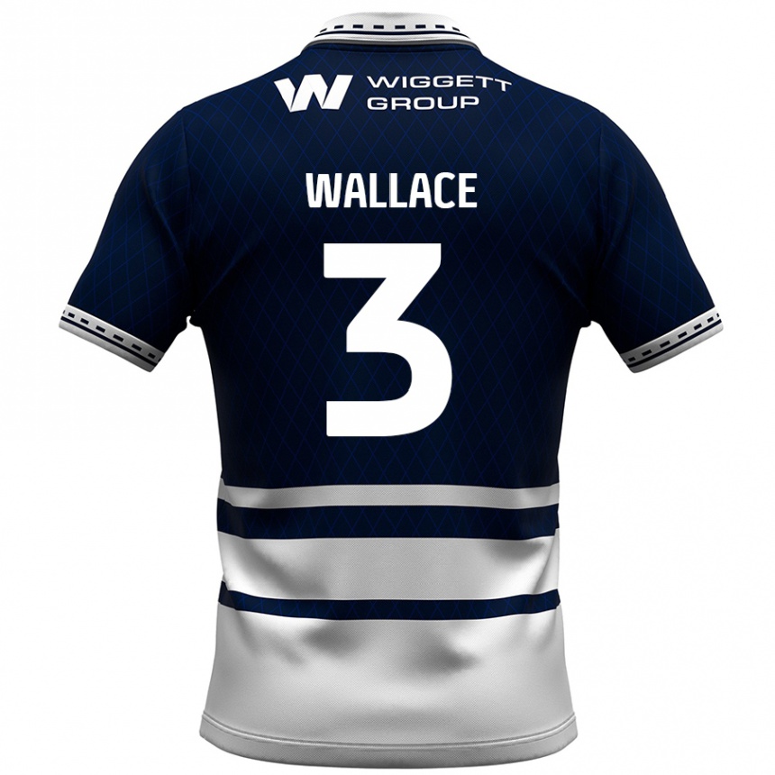 Enfant Football Maillot Murray Wallace #3 Bleu Marine Blanc Tenues Domicile 2024/25