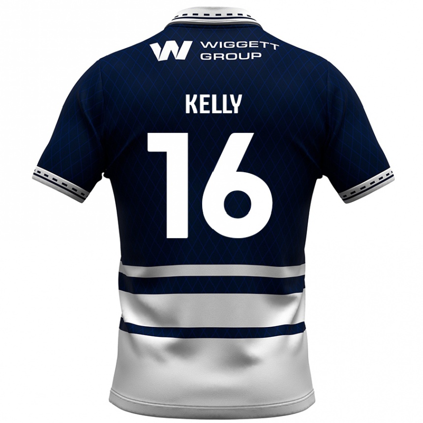 Enfant Football Maillot Daniel Kelly #16 Bleu Marine Blanc Tenues Domicile 2024/25