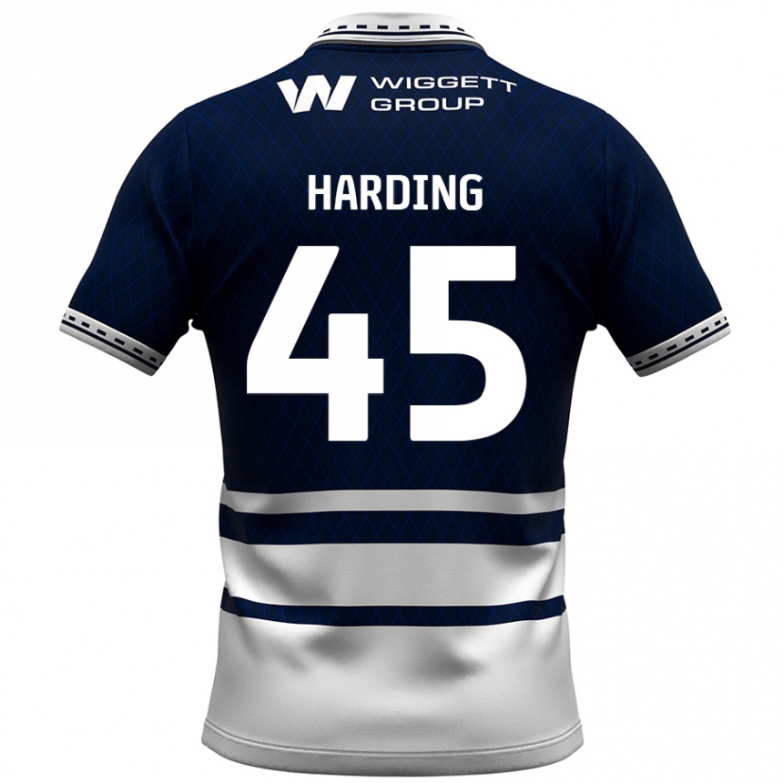 Enfant Football Maillot Wes Harding #45 Bleu Marine Blanc Tenues Domicile 2024/25