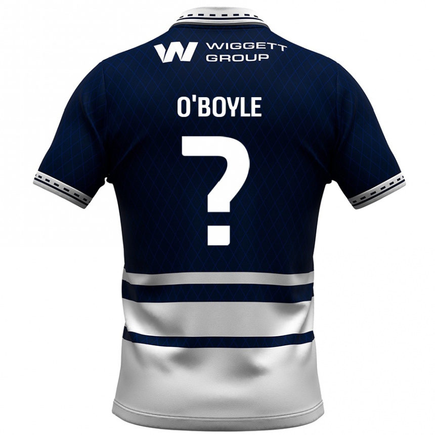 Enfant Football Maillot Elidon O'boyle #0 Bleu Marine Blanc Tenues Domicile 2024/25