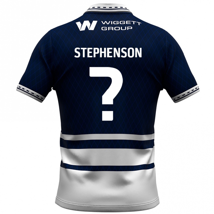 Enfant Football Maillot Joshua Stephenson #0 Bleu Marine Blanc Tenues Domicile 2024/25