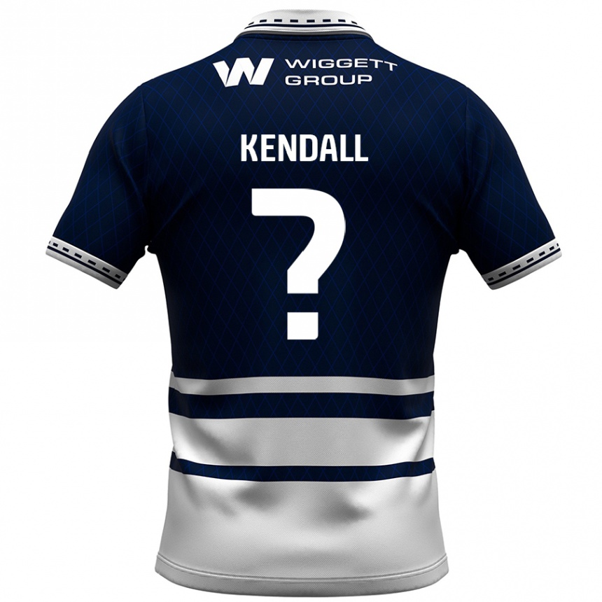 Enfant Football Maillot Sheldon Kendall #0 Bleu Marine Blanc Tenues Domicile 2024/25