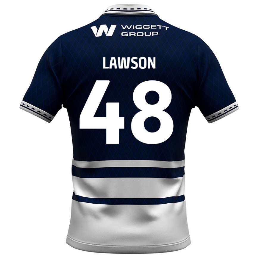 Enfant Football Maillot Sha'mar Lawson #48 Bleu Marine Blanc Tenues Domicile 2024/25