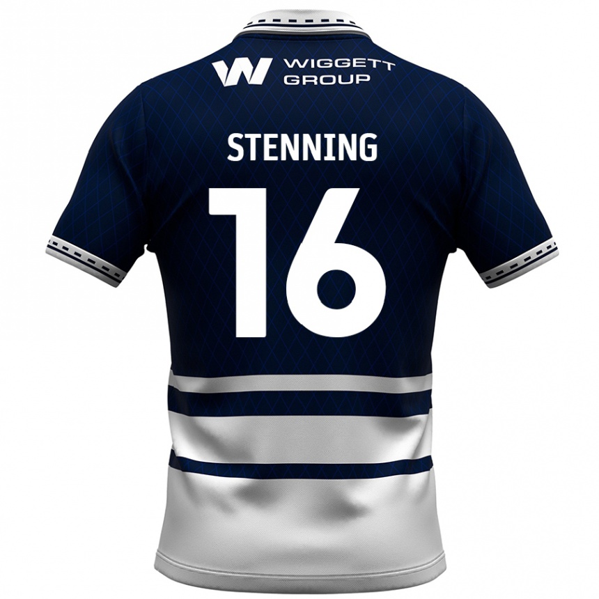 Enfant Football Maillot Ellie Stenning #16 Bleu Marine Blanc Tenues Domicile 2024/25