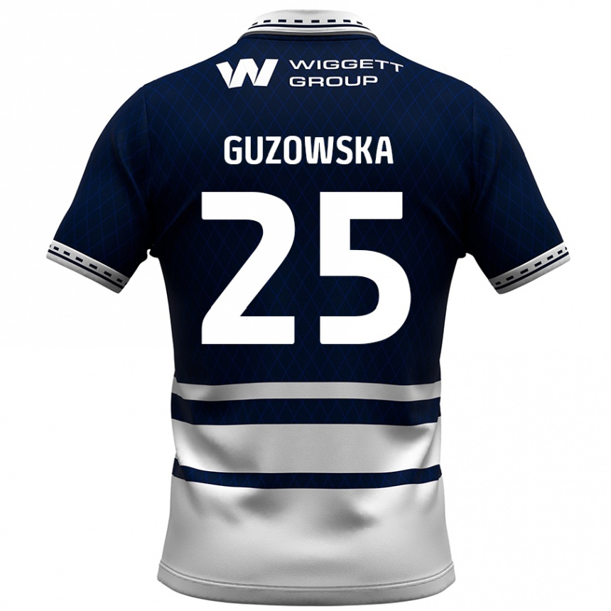 Enfant Football Maillot Sara Guzowska #25 Bleu Marine Blanc Tenues Domicile 2024/25