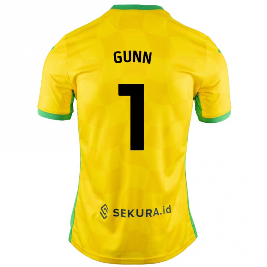 Enfant Football Maillot Angus Gunn #1 Jaune Vert Tenues Domicile 2024/25