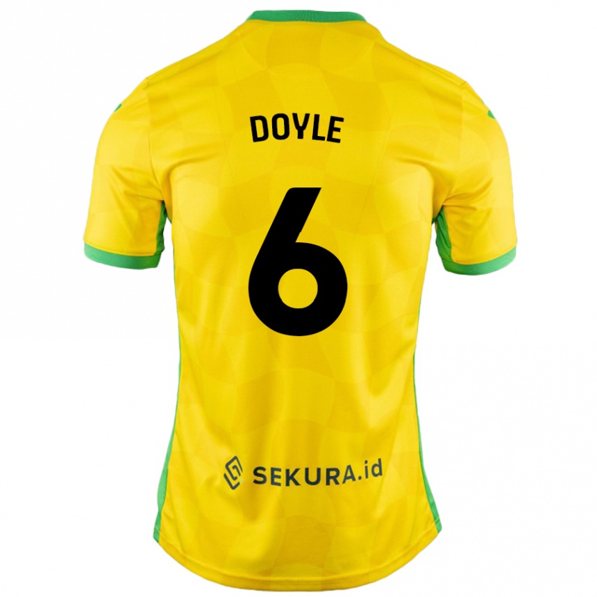 Enfant Football Maillot Callum Doyle #6 Jaune Vert Tenues Domicile 2024/25