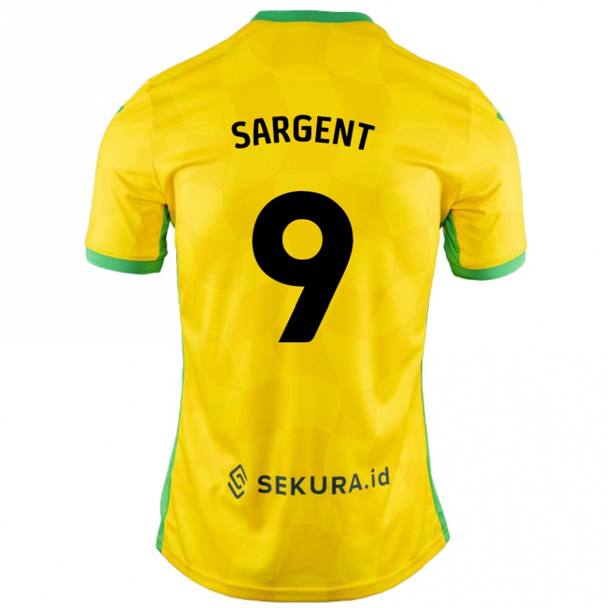 Enfant Football Maillot Josh Sargent #9 Jaune Vert Tenues Domicile 2024/25