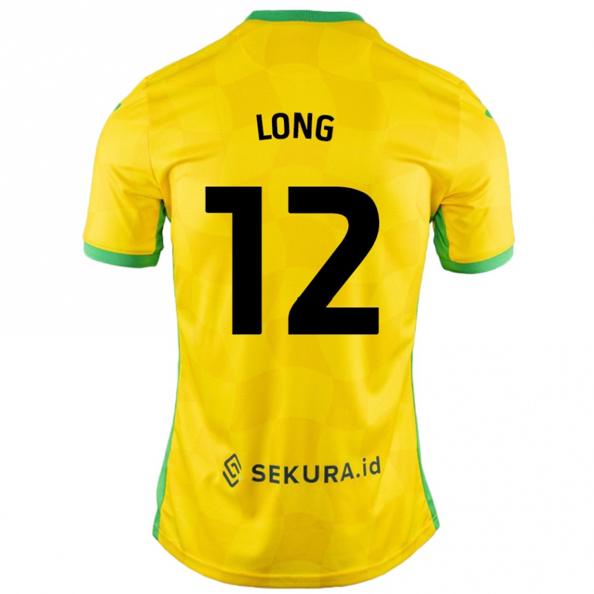 Enfant Football Maillot George Long #12 Jaune Vert Tenues Domicile 2024/25