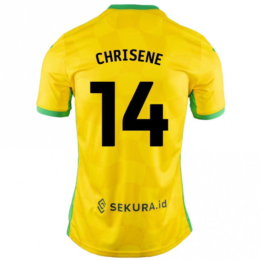 Enfant Football Maillot Ben Chrisene #14 Jaune Vert Tenues Domicile 2024/25