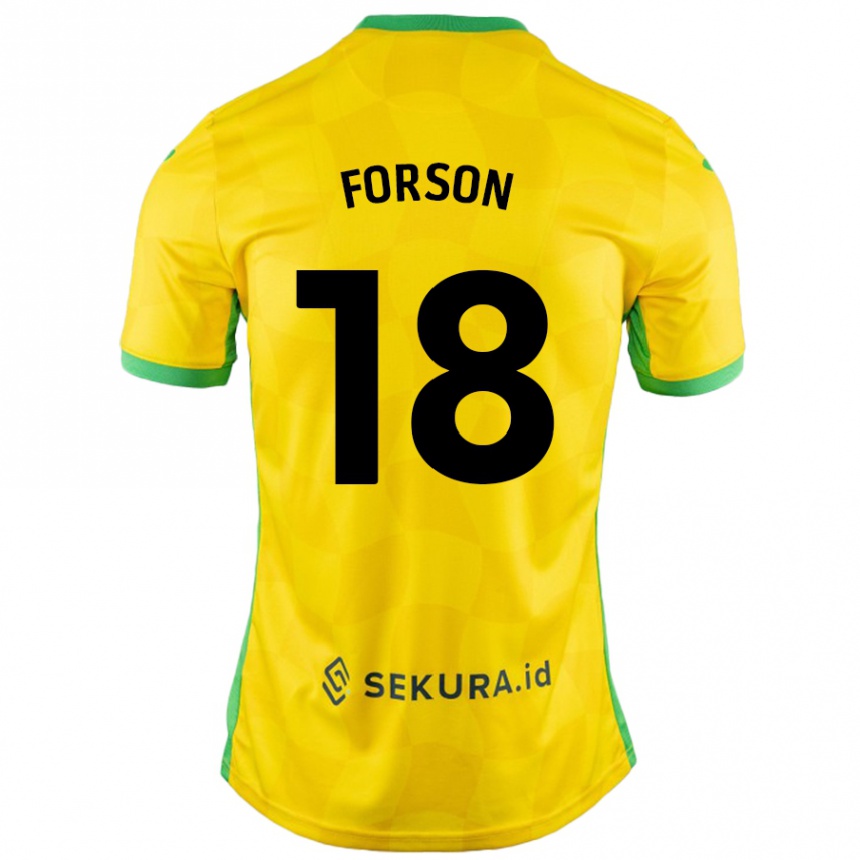 Enfant Football Maillot Amankwah Forson #18 Jaune Vert Tenues Domicile 2024/25