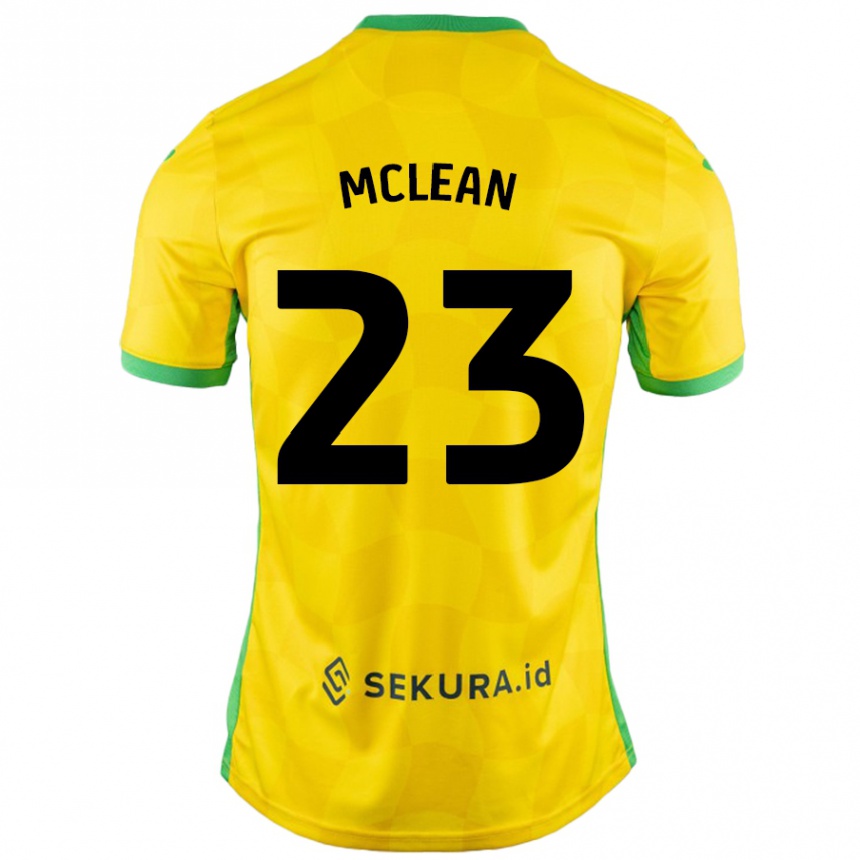 Enfant Football Maillot Kenny Mclean #23 Jaune Vert Tenues Domicile 2024/25