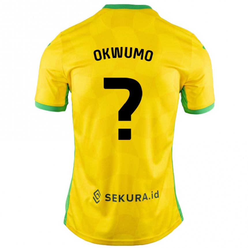 Enfant Football Maillot Harmony Okwumo #0 Jaune Vert Tenues Domicile 2024/25