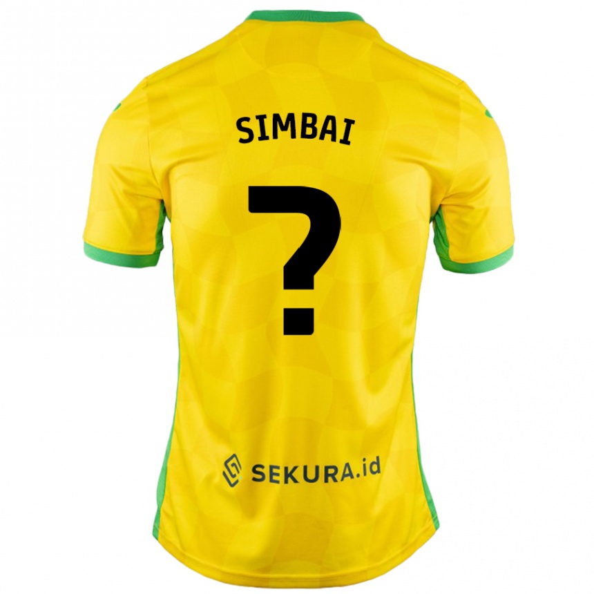 Enfant Football Maillot Kingston Simbai #0 Jaune Vert Tenues Domicile 2024/25