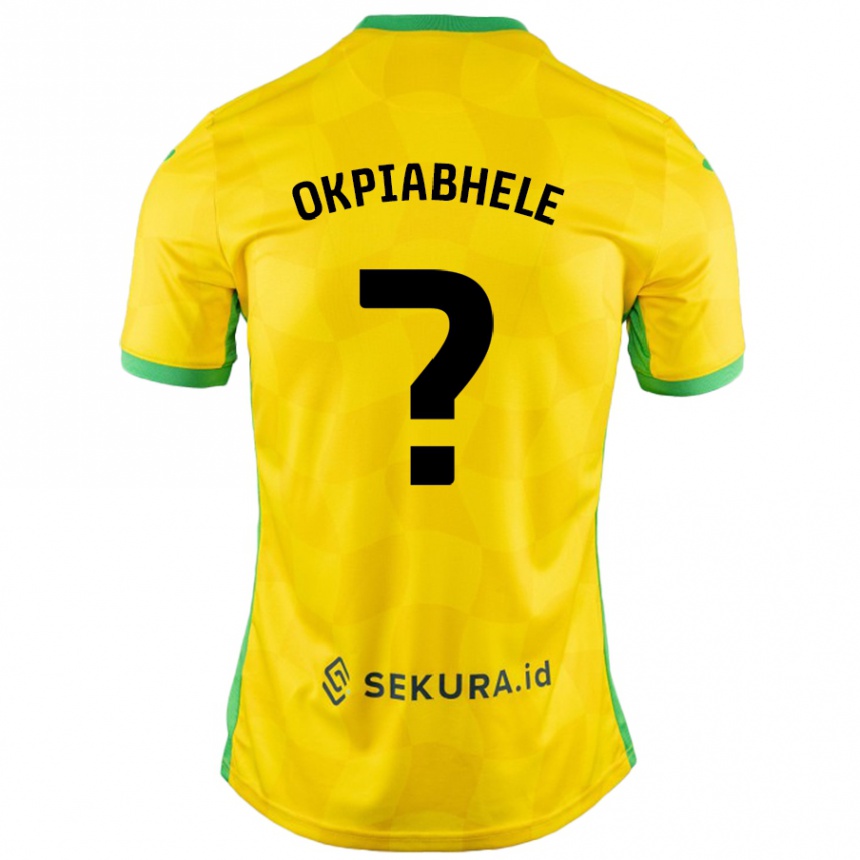 Enfant Football Maillot Oser Okpiabhele #0 Jaune Vert Tenues Domicile 2024/25