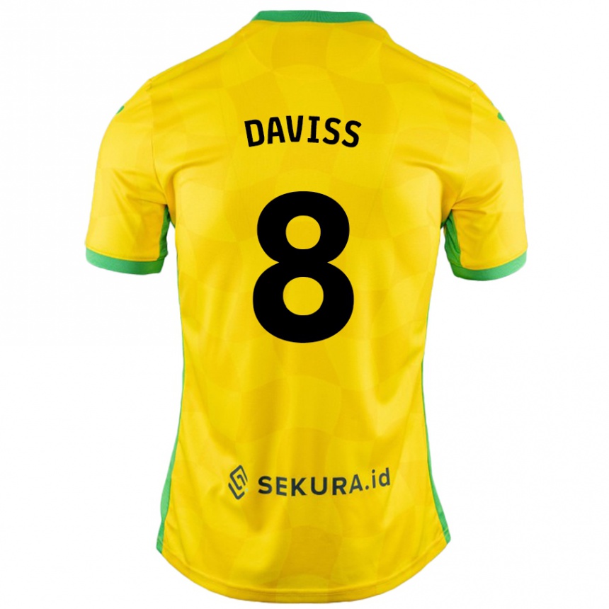 Enfant Football Maillot Millie Daviss #8 Jaune Vert Tenues Domicile 2024/25