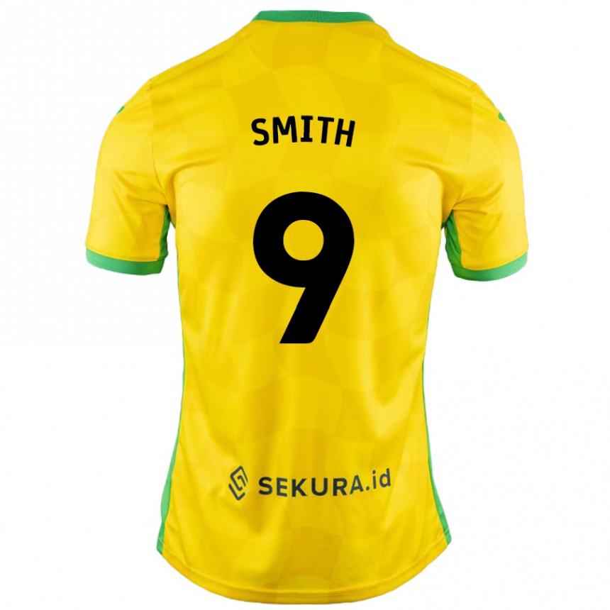 Enfant Football Maillot Ellie Smith #9 Jaune Vert Tenues Domicile 2024/25