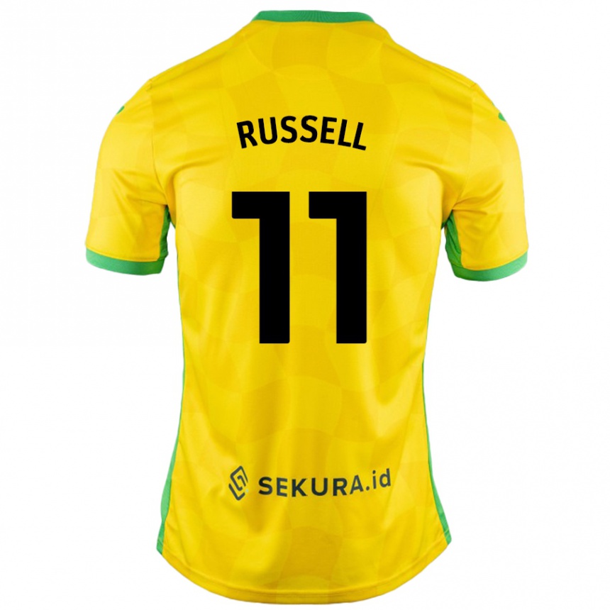 Enfant Football Maillot Rebecca Russell #11 Jaune Vert Tenues Domicile 2024/25