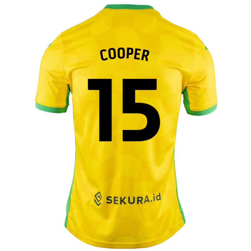 Enfant Football Maillot Naomi Cooper #15 Jaune Vert Tenues Domicile 2024/25