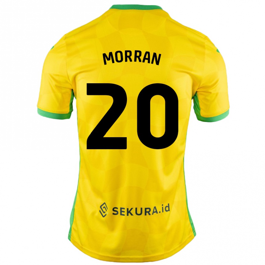 Enfant Football Maillot Eloise Morran #20 Jaune Vert Tenues Domicile 2024/25