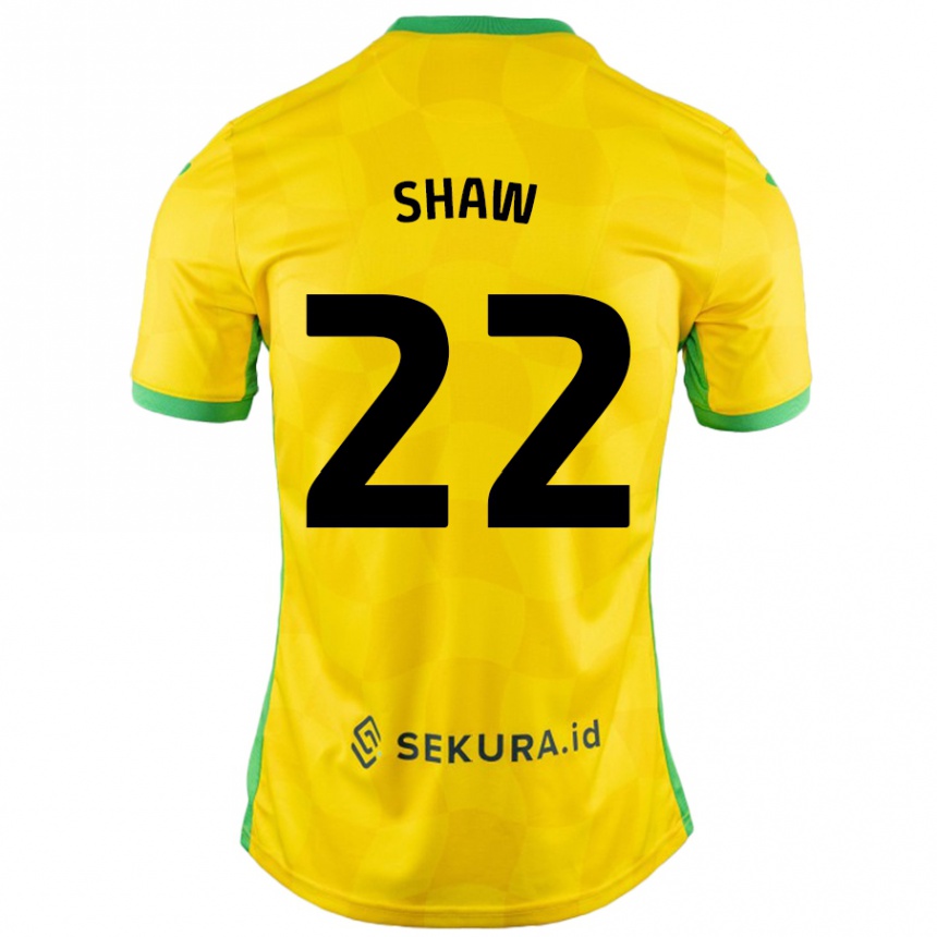 Enfant Football Maillot Shannon Shaw #22 Jaune Vert Tenues Domicile 2024/25