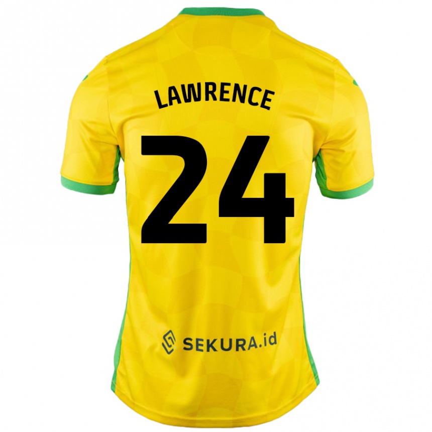 Enfant Football Maillot Rachel Lawrence #24 Jaune Vert Tenues Domicile 2024/25