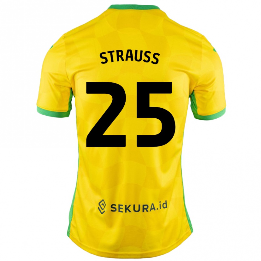 Enfant Football Maillot Hope Strauss #25 Jaune Vert Tenues Domicile 2024/25