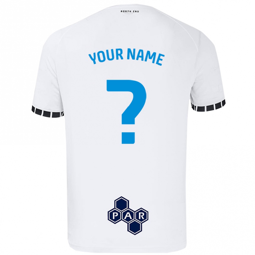 Enfant Football Maillot Votre Nom #0 Blanc Tenues Domicile 2024/25