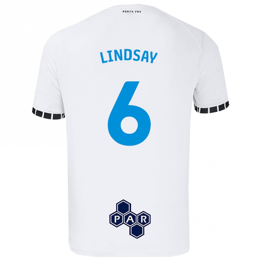 Enfant Football Maillot Liam Lindsay #6 Blanc Tenues Domicile 2024/25