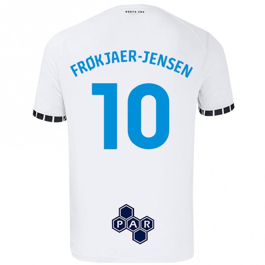 Enfant Football Maillot Mads Frøkjaer-Jensen #10 Blanc Tenues Domicile 2024/25