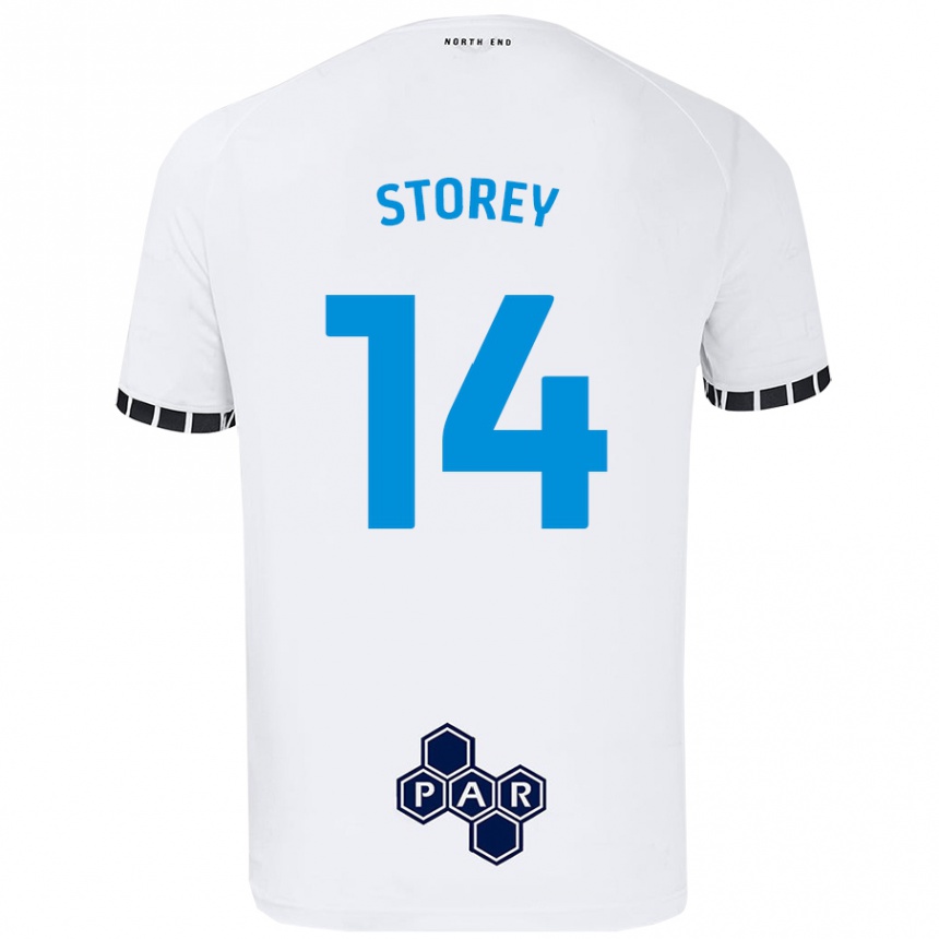 Enfant Football Maillot Jordan Storey #14 Blanc Tenues Domicile 2024/25