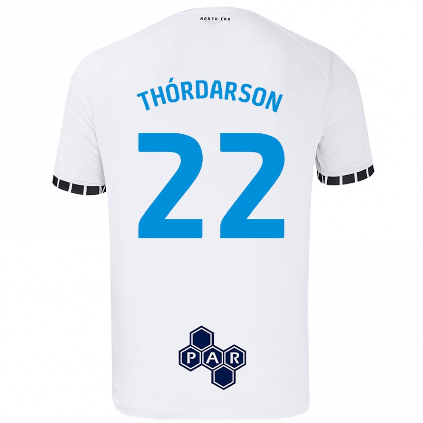 Enfant Football Maillot Stefán Teitur Thórdarson #22 Blanc Tenues Domicile 2024/25