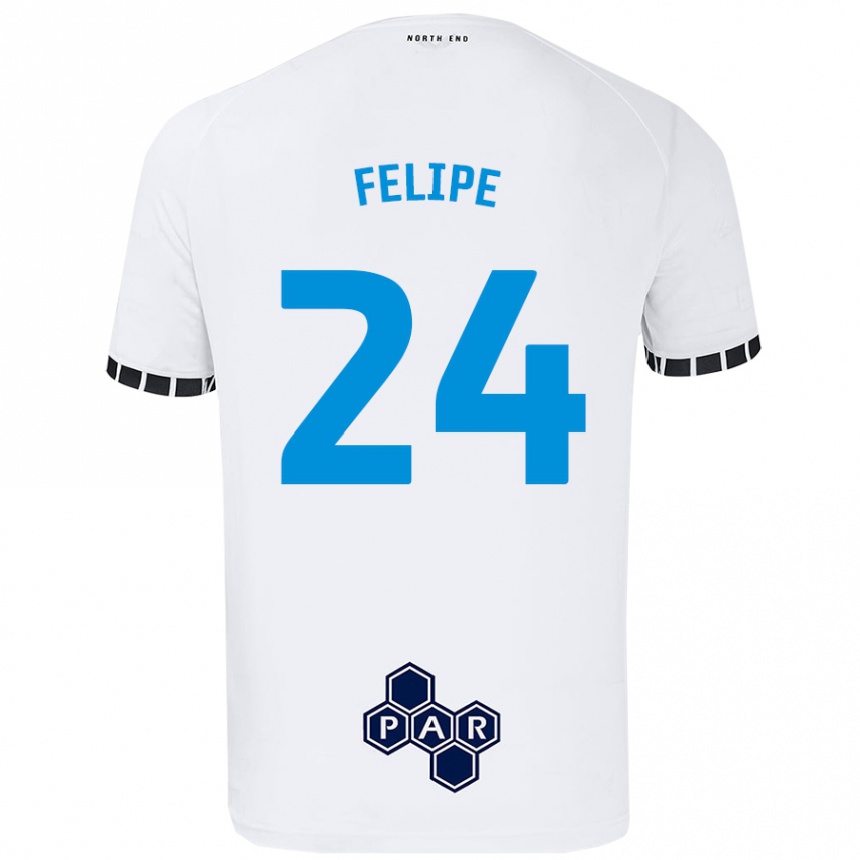 Enfant Football Maillot Felipe #24 Blanc Tenues Domicile 2024/25