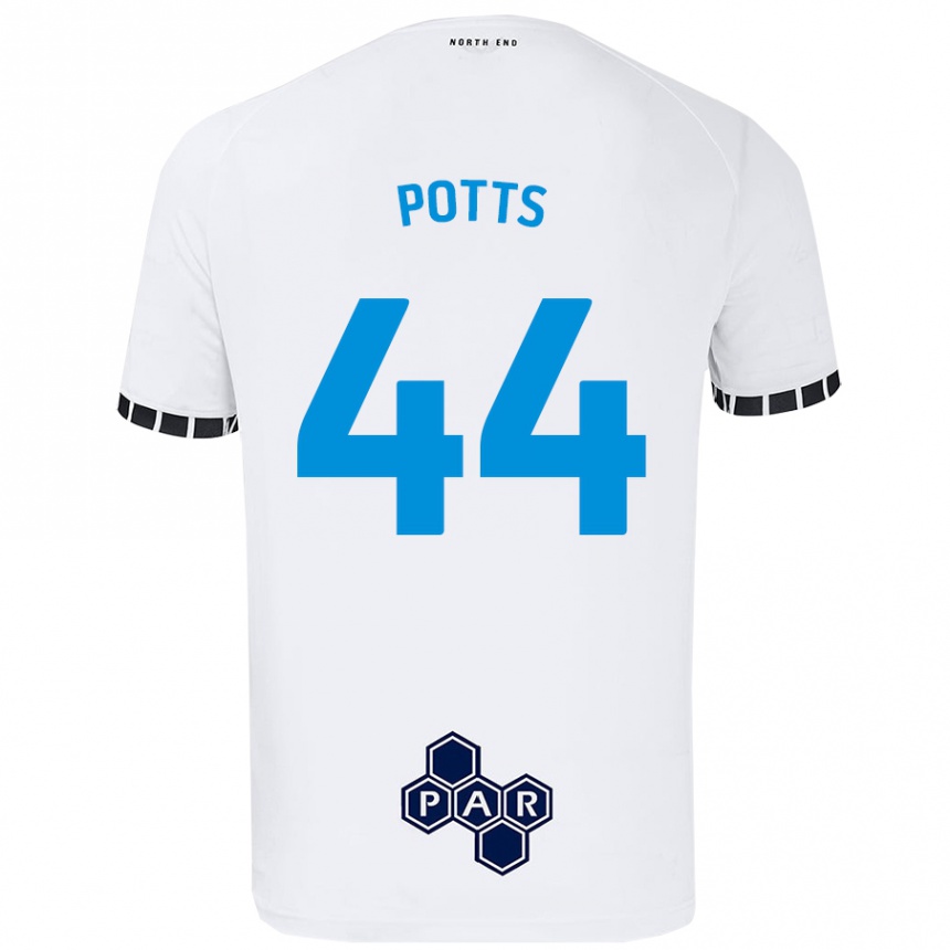 Enfant Football Maillot Brad Potts #44 Blanc Tenues Domicile 2024/25