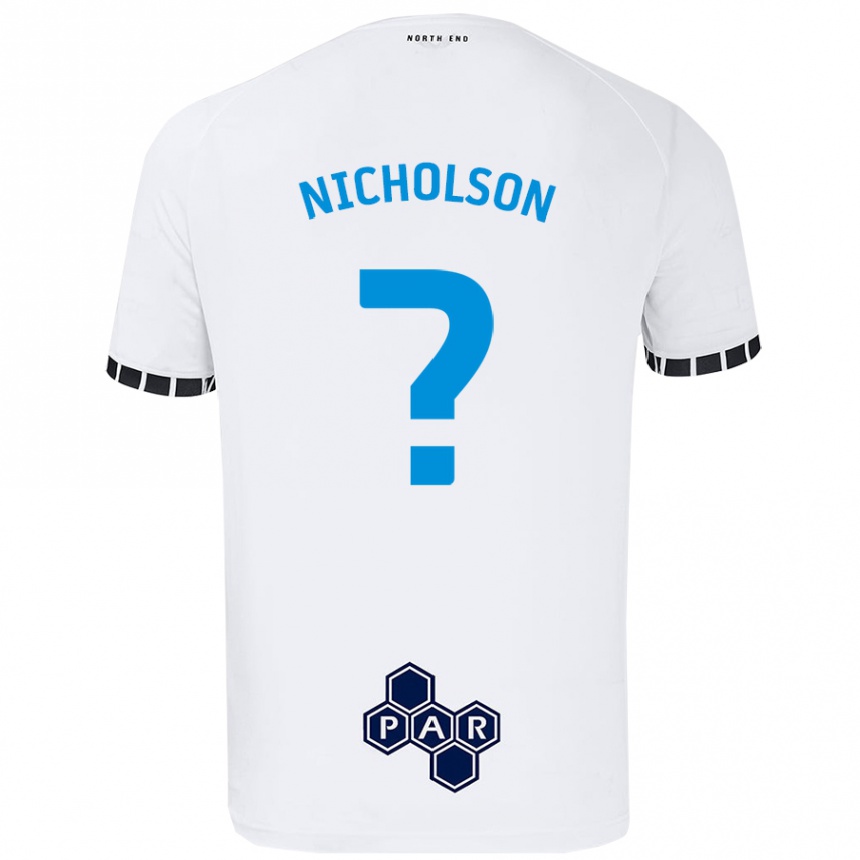 Enfant Football Maillot Joseph Nicholson #0 Blanc Tenues Domicile 2024/25