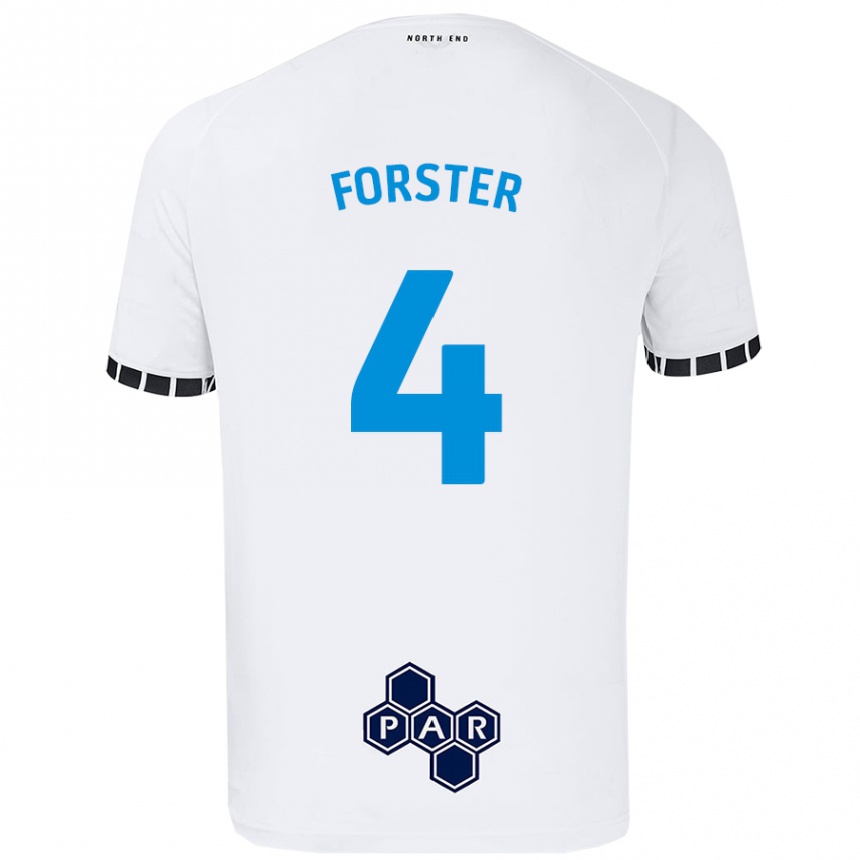 Enfant Football Maillot Hannah Forster #4 Blanc Tenues Domicile 2024/25