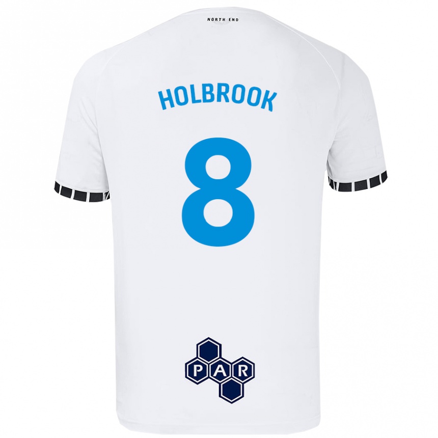 Enfant Football Maillot Jess Holbrook #8 Blanc Tenues Domicile 2024/25