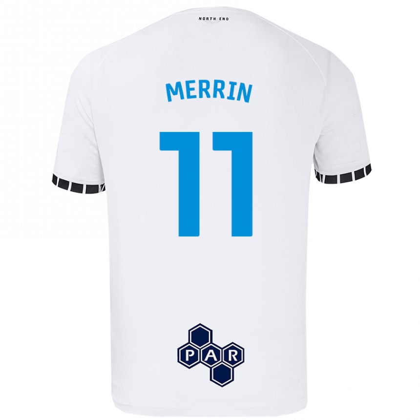 Enfant Football Maillot Laura Merrin #11 Blanc Tenues Domicile 2024/25