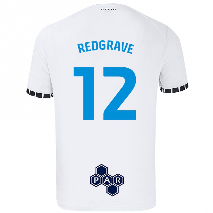 Enfant Football Maillot Jodie Redgrave #12 Blanc Tenues Domicile 2024/25